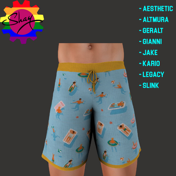 Second Life Marketplace Pool Party Shorts